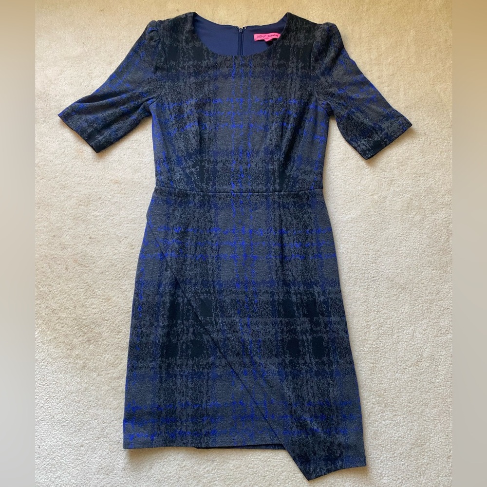 Betsey Johnson Size 6 Y2K Skater Style Plaid Dress Asymmetrical Whimsy Goth